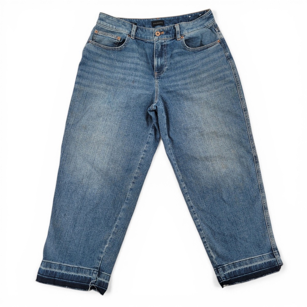 Talbots High Waist Straight Ankle Jeans 6 Womens Classic Stretch Minimalist Chic